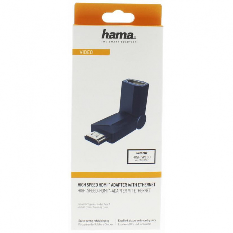 HAMA Adapter HDMI Rotation Hona-Hane Guld Svart