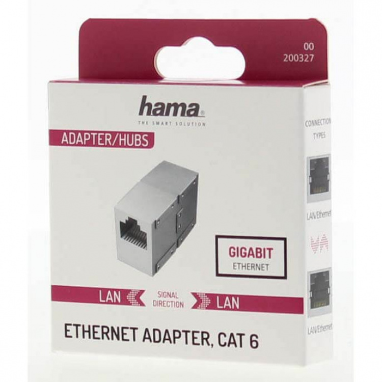 Hama Adapter Nätverk CAT6 1 Gbit/s Hama Adapter Nätverk CAT6 1 Gbit/s