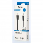 Hama Kabel USB 2.0 480 Mbit/s 1,5m Svart Hama Kabel USB 2.0 480 Mbit/s 1,5m Svart