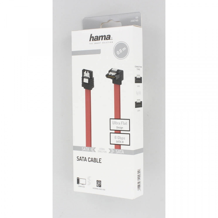 Hama SATA Serial-ATA III 90° 6 Gbit/s Kabel Intern 0,60m Hama SATA Serial-ATA III 90° 6 Gbit/s Kabel Intern 0,60m