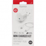 Hama Snabbladdare 220V USB-C-Lightning