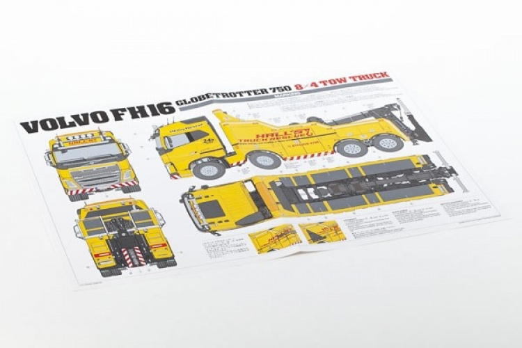 TAMIYA 1/14 Volvo FH16 8x4 Tow Truck Globetrotter 750