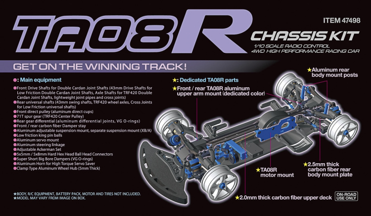 TAMIYA 1/10 R/C TA08R Chassis Kit 