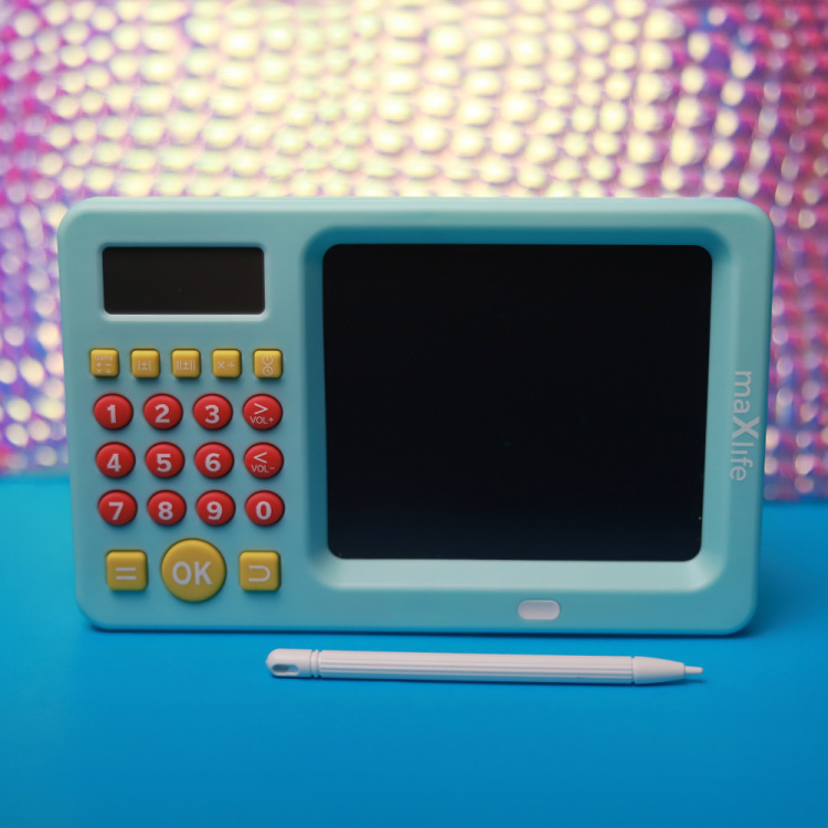 Maxlife MXWB-01 - Tekenbord met rekenmachine, blauw