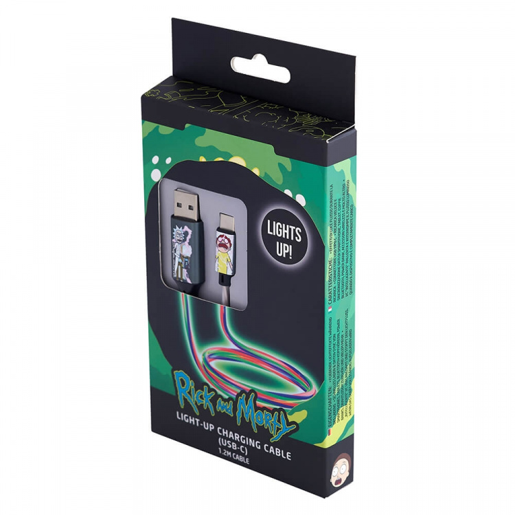 RICK&MORTY USB A till C Light-Up 1,2m Shock