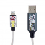RICK&MORTY USB A till Lightning Light-Up 1,2m MFI Shock