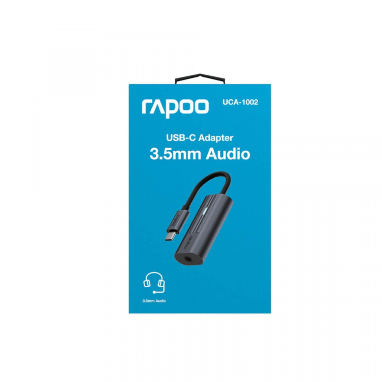 Rapoo Adapter USB-C UCA-1002 USB-C till 3,5 mm Ljud Rapoo Adapter USB-C UCA-1002 USB-C till 3,5 mm Ljud