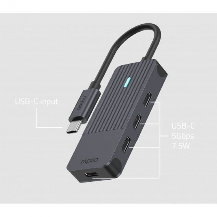Rapoo UCH-4002 USB-C till USB-C Hubb