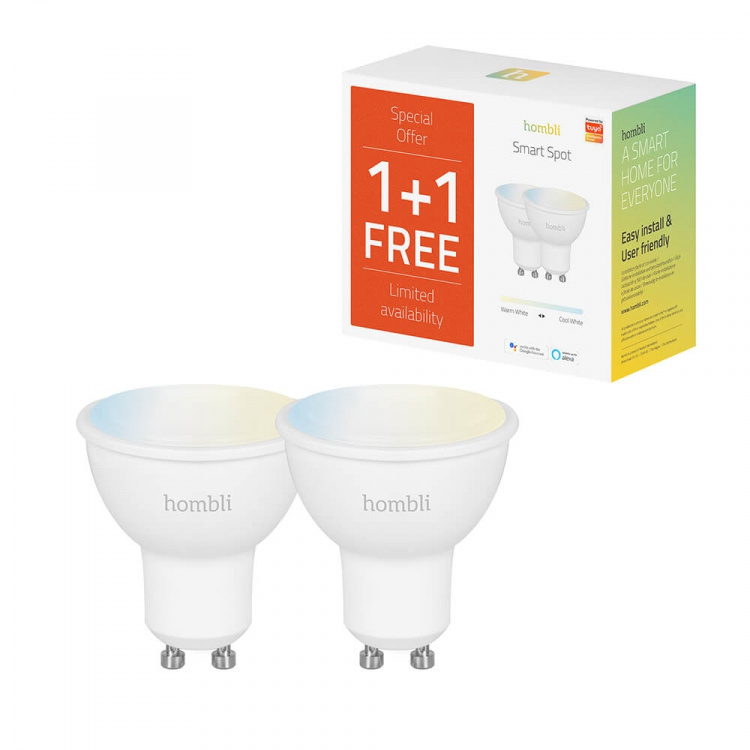 Hombli Smart Spot GU10 4.5W Promo 2-Pack CCT