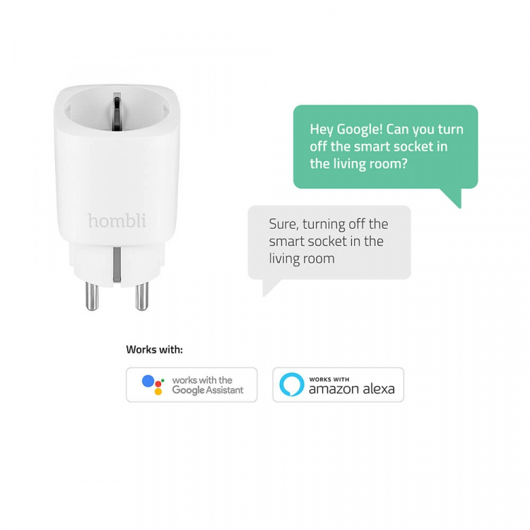 Hombli EU Smart Plug Vit Hombli EU Smart Plug Vit