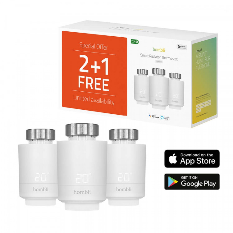 Hombli Smart Termostat Expansionspaket (2+1) Hombli Smart Termostat Expansionspaket (2+1)