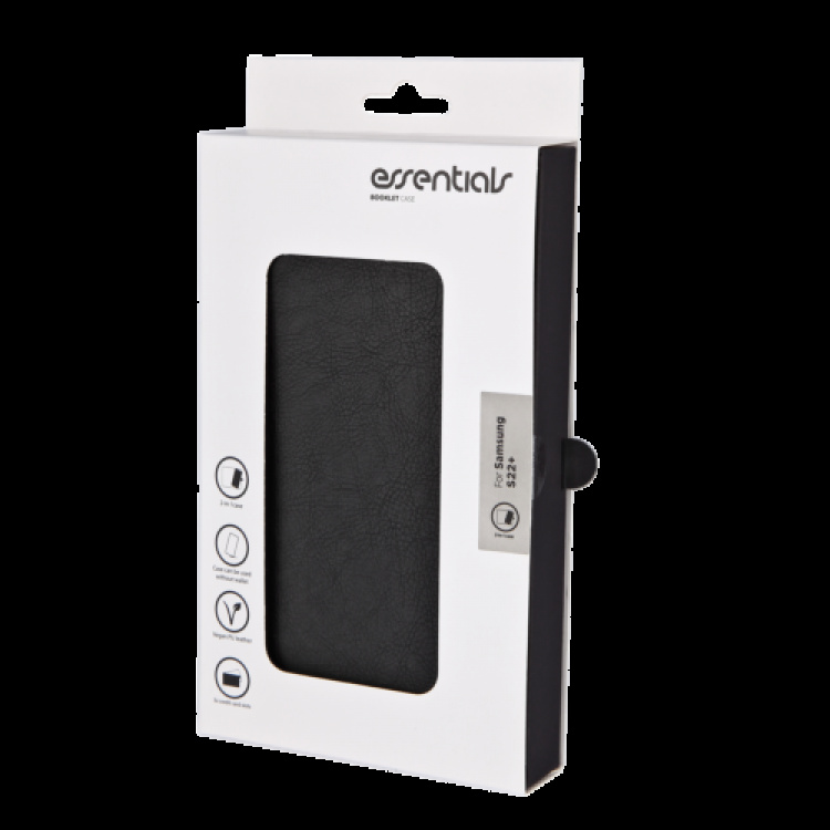 essentials Samsung Galaxy S22+ PU wallet,detach, 3 card,Black essentials Samsung Galaxy S22+ PU wallet,detach, 3 card,Black