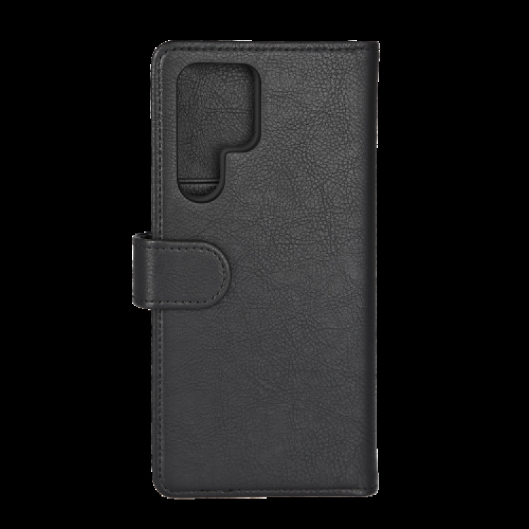 Essentials Samsung Galaxy S22 Ultra PU wand, detac, 3 kaart, Blk