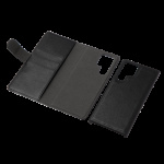 Essentials Samsung Galaxy S22 Ultra PU wand, detac, 3 kaart, Blk