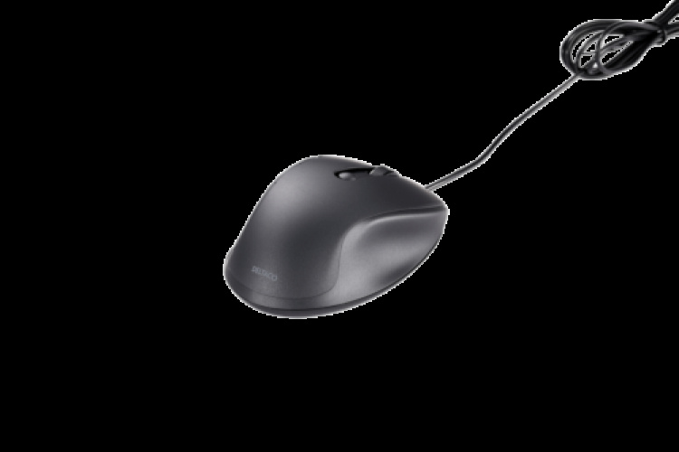 Deltaco Silent Wired Office mouse 5 buttons, 600-1200 DPI, black
