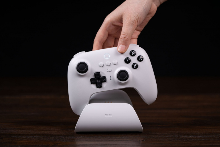 8BitDo Ultimate Bluetooth Controller, White, Switch / PC