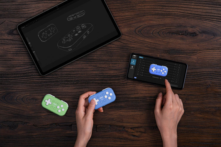 8BitDo Micro Bluetooth Gamepad, Blue, Switch / Android / Raspberry Pi 8BitDo Micro Bluetooth Gamepad, Blue, Switch / Android / Raspberry Pi
