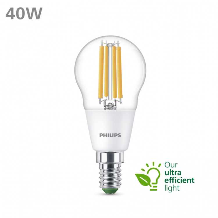Philips LED E14 P45 Klot 2,3W (40W) Klar 485lm 2700K Energiklass A