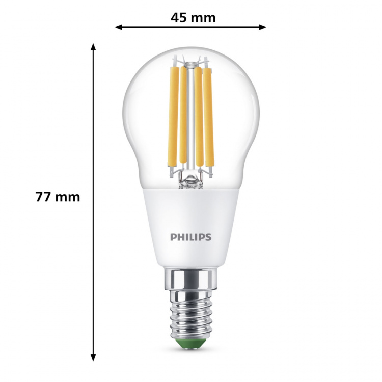 Philips LED E14 P45 Klot 2,3W (40W) Klar 485lm 2700K Energiklass A