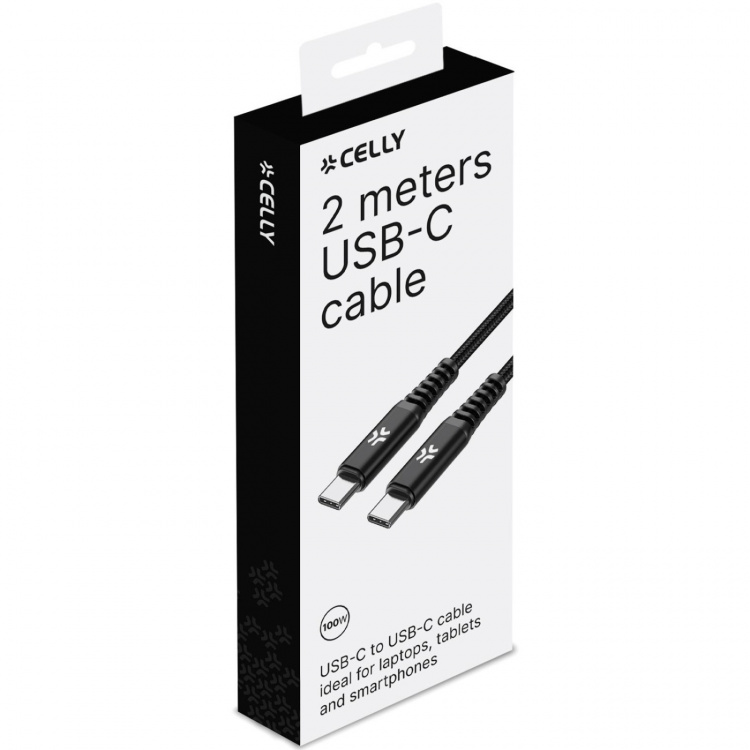 Celly USB-C - USB-C-kabel PD 100W 2 m