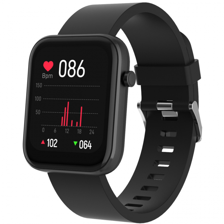 DENVER Bluetooth smartwatch with heart rate sensor, blood pressure and blood oxygen monitor