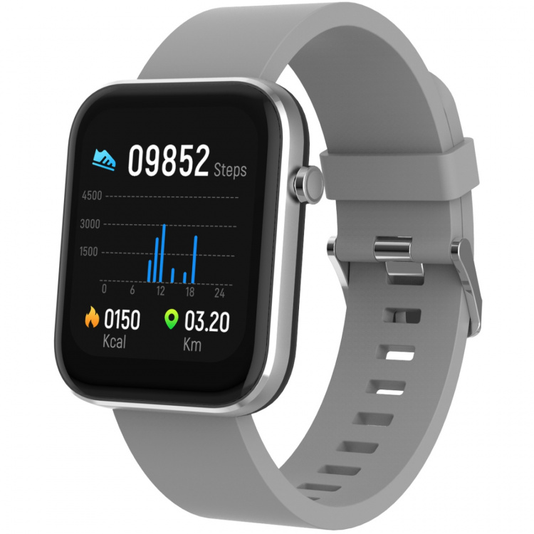DENVER Bluetooth smartwatch with heart rate sensor, blood pressure and blood oxygen monitor