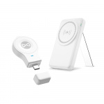 Forever MACS-100 - 5in1 Draadloos Oplaadstation met Draagbare Qi Powerbank 5000mAh, Wit