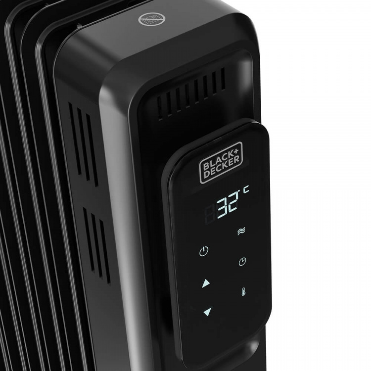 BLACK+DECKER Oljefyllt element 2000W Svart