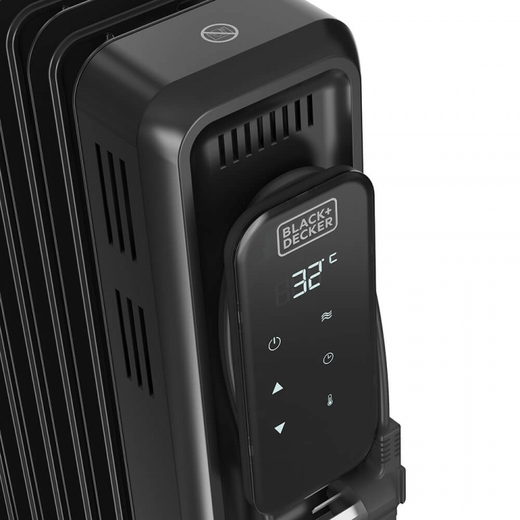 BLACK+DECKER Oljefyllt element 2500W Svart