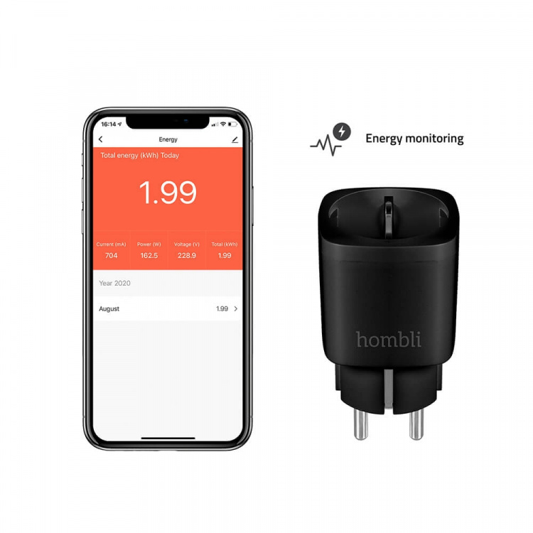 Hombli EU Smart Plug Promo Pack 2+1 Svart