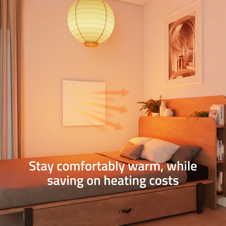 HOMBLI Smart Infrared Heater Glass Panel 400w White HOMBLI Smart Infrared Heater Glass Panel 400w White