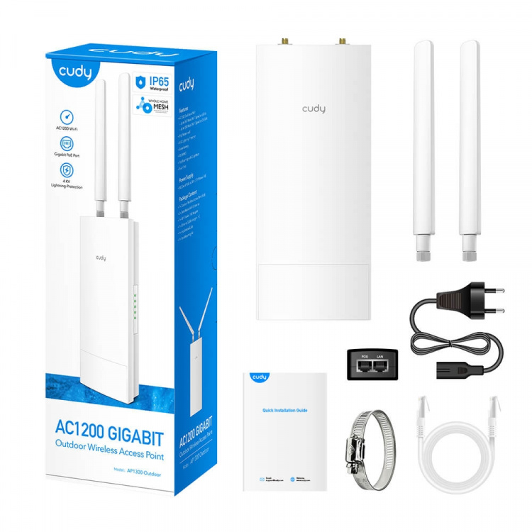 Cudy Access Point AP1300 Outdoor AC1200 Gigabit PoE Mesh