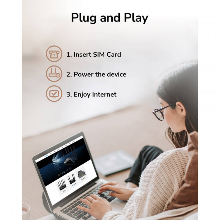 Cudy 4G Router LT12 Cat 12 AC1200 Gigabit Dual-SIM