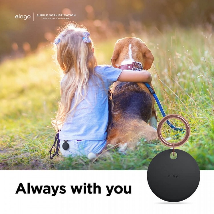 elago Fodral med Nyckelring för AirTag Svart elago Fodral med Nyckelring för AirTag Svart