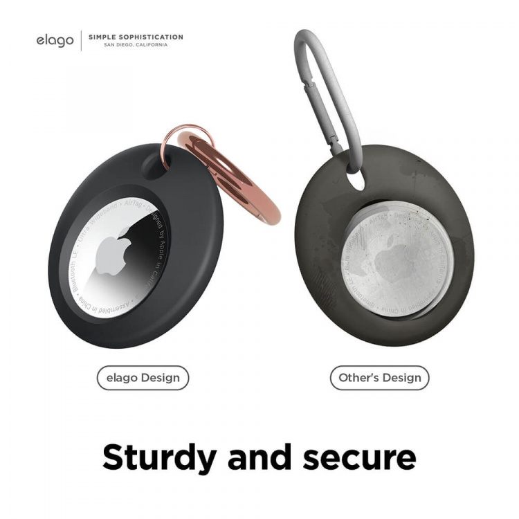 elago Fodral med Nyckelring för AirTag Svart elago Fodral med Nyckelring för AirTag Svart