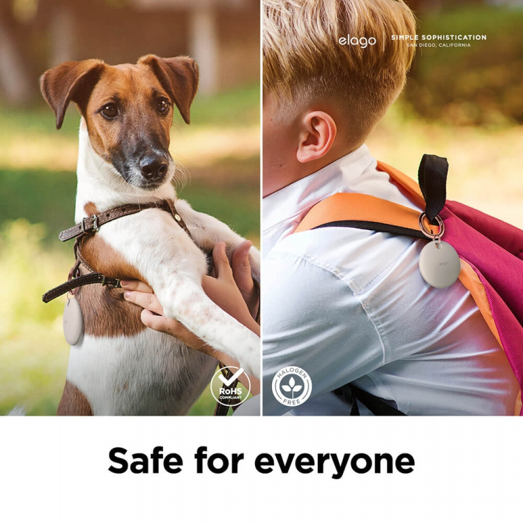 elago Fodral med Nyckelring för AirTag Ljusgrå elago Fodral med Nyckelring för AirTag Ljusgrå