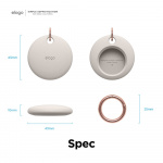 elago Fodral med Nyckelring för AirTag Ljusgrå elago Fodral med Nyckelring för AirTag Ljusgrå