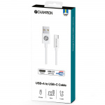Champion USB-A till USB-C Kabel 1m Vit
