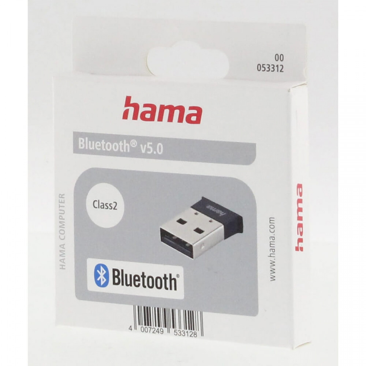 Hama Bluetooth USB-adapter Version 5.0 Class 2 Hama Bluetooth USB-adapter Version 5.0 Class 2