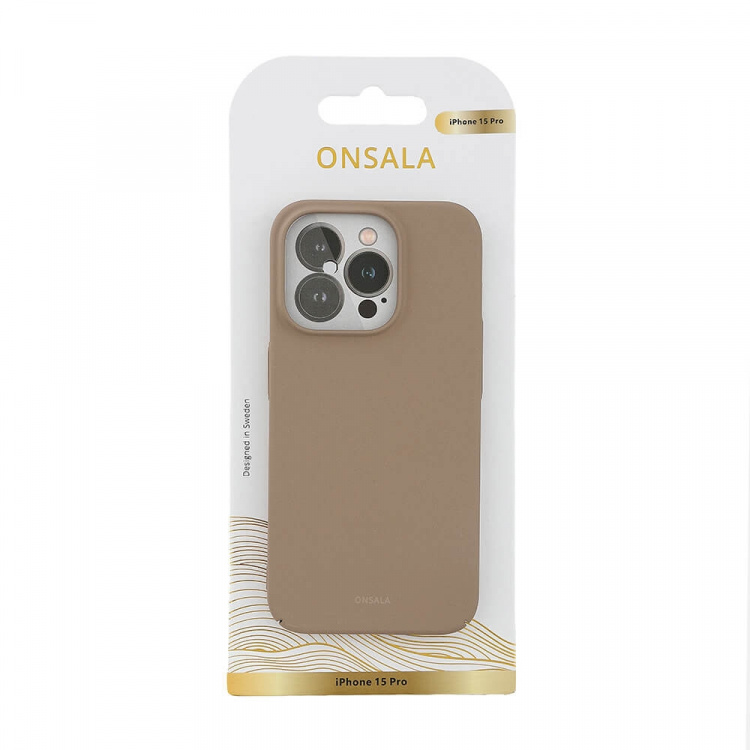 ONSALA Mobilskal Ultraslim Sand Burst Beige - iPhone 15 Pro ONSALA Mobilskal Ultraslim Sand Burst Beige - iPhone 15 Pro