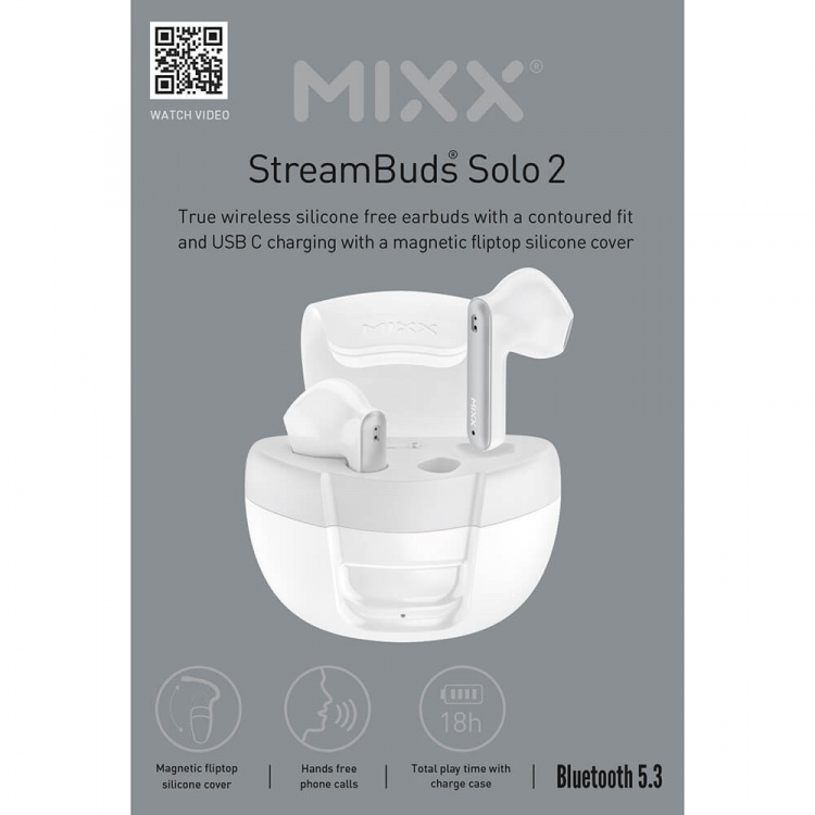 MIXX Hörlur Solo 2 In-Ear TWS Vit