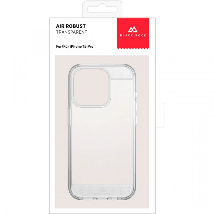 Hama Black Rock Air Robust Mobilskal iPhone 15 Pro Transparent
