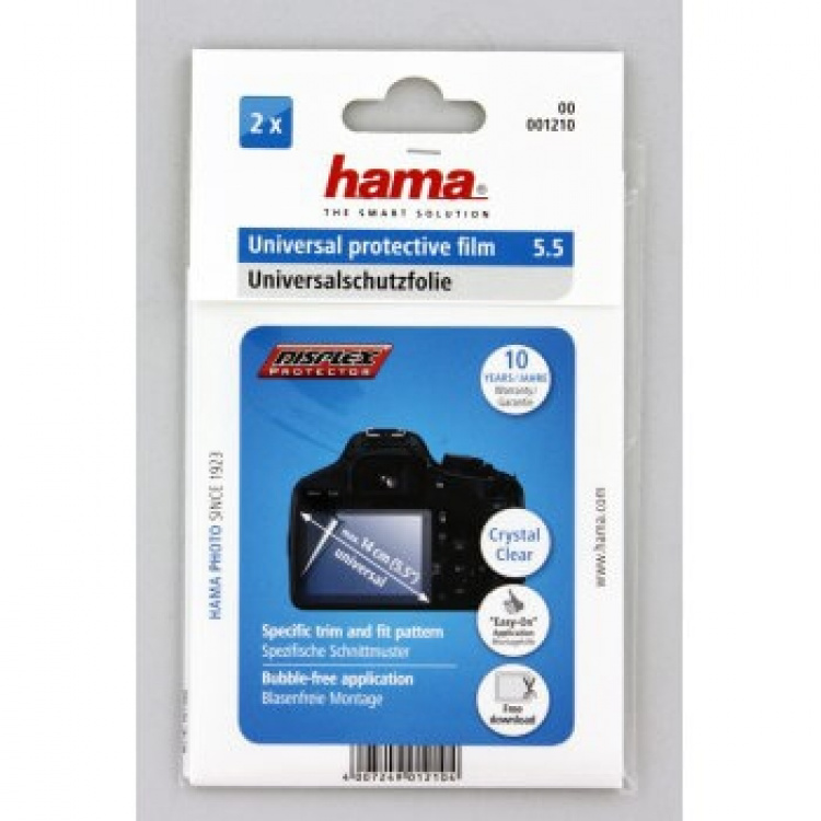 HAMA Displayfolie Universal Premium Upp till 5,5tum 2-pack HAMA Displayfolie Universal Premium Upp till 5,5tum 2-pack