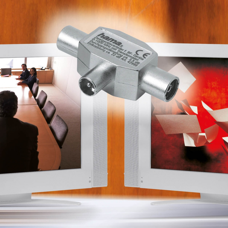 HAMA Antennfördelare Koax För Radio 1xHane-2xHona HAMA Antennfördelare Koax För Radio 1xHane-2xHona