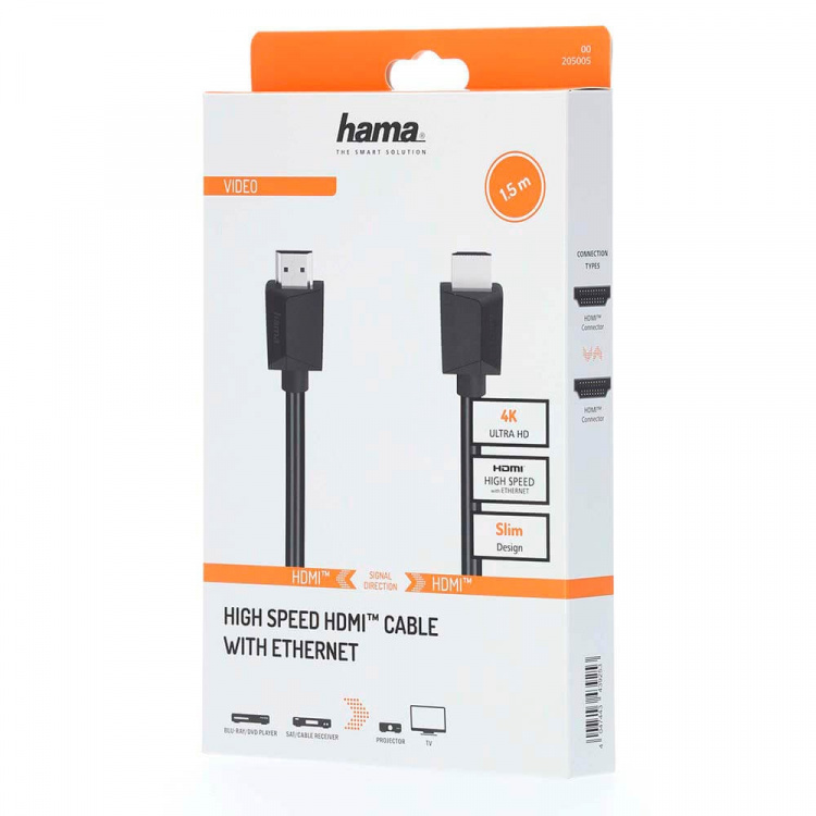 Hama Kabel HDMI Hoge Snelheid 4K 18 Gbit/s 1,5m