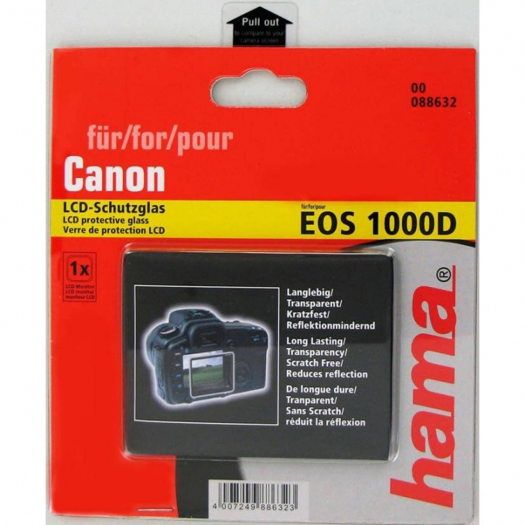 HAMA Displayskyddsglas Canon 1000D