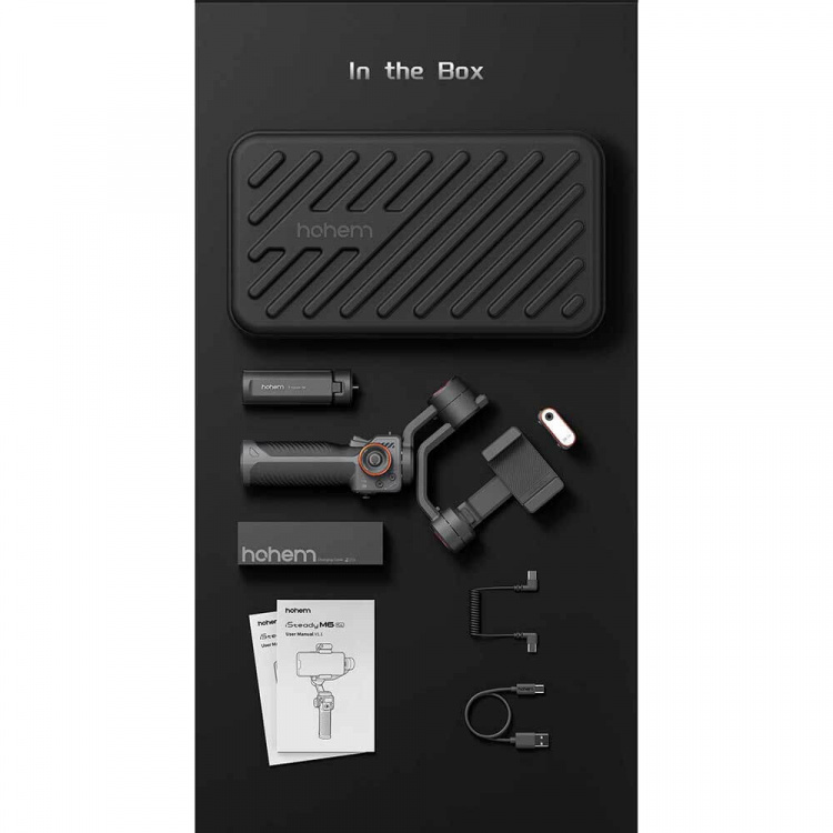 Hohem Smartphone Gimbal iSteady M6 Svart Kit med AI Hohem Smartphone Gimbal iSteady M6 Svart Kit med AI