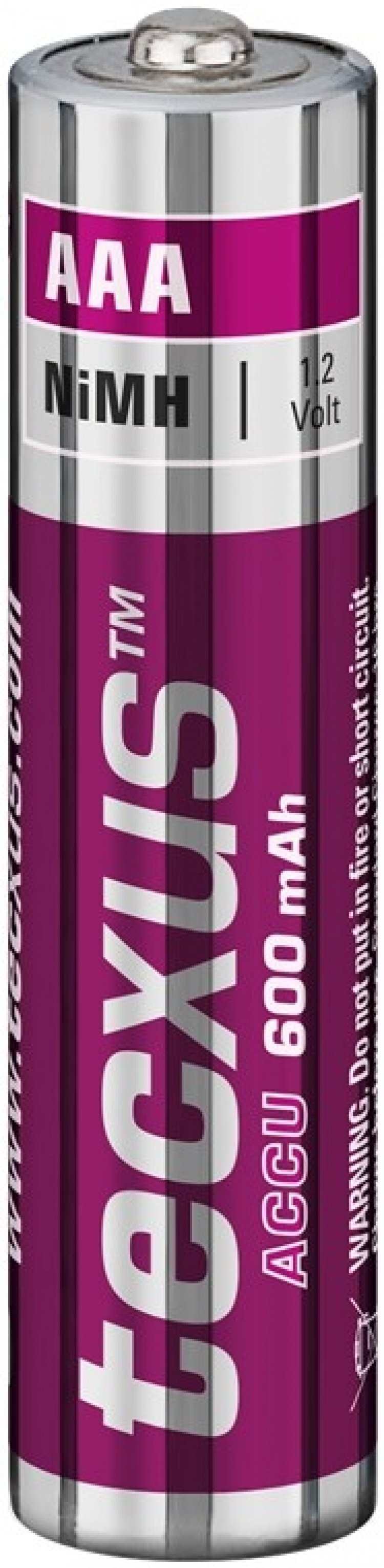 tecxus AAA (Micro)/HR03 oplaadbare batterij - 600 mAh, 4 stks. blister Nikkel-metaalhydride-accu (NiMH), 1,2 V