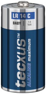 tecxus LR14/C (Baby) batterij, 2 stks. blister Alkali-mangaan batterij (alkaline), 1,5 V