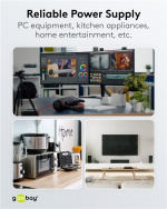 Goobay Stekkerdoos 6-voudig, 5 m, wit 6x veiligheidscontactdoos